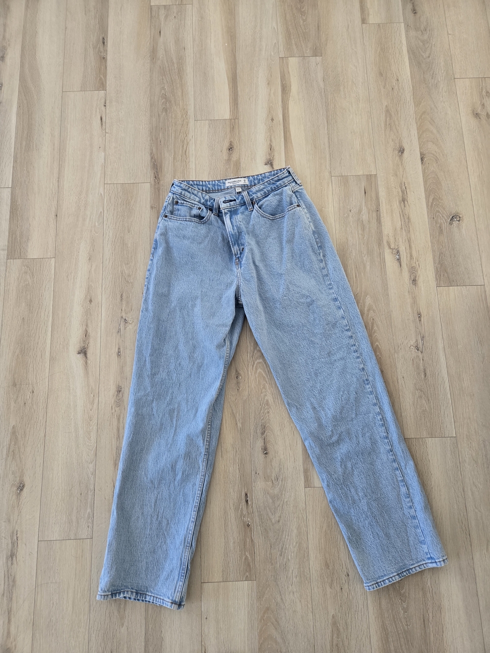 Abercrombie & Fitch Light Blue Straight-Leg Jeans